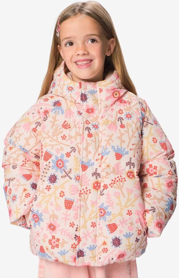 HEMA Kinderjas Bloemen Roze (roze)
