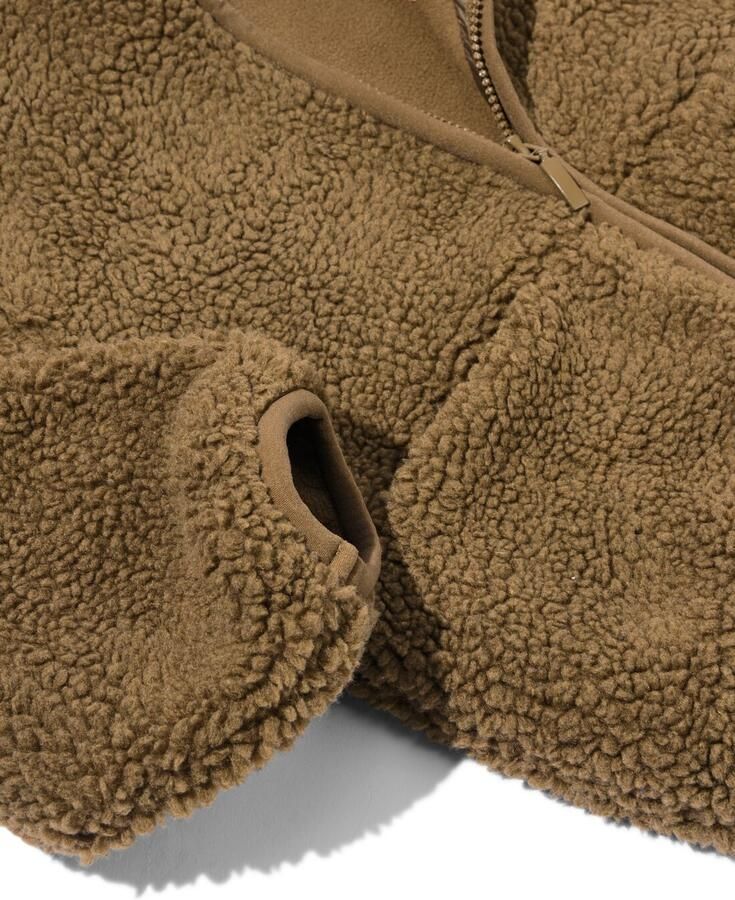 HEMA Kinderjas Teddy Fleece Olijf (olijf) - Foto 2