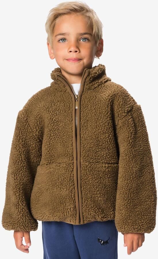 HEMA Kinderjas Teddy Fleece Olijf (olijf)
