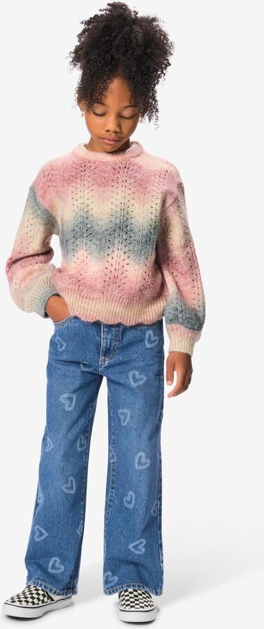 HEMA Kinderjeans Regular Fit Hartjes Denim