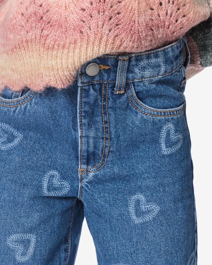 HEMA Kinderjeans Regular Fit Hartjes Denim - Foto 2