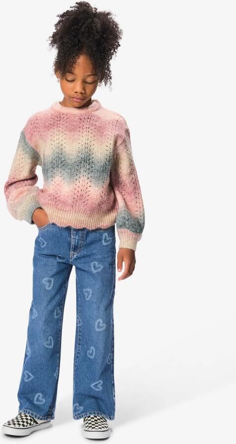HEMA Kinderjeans Regular Fit Hartjes Denim
