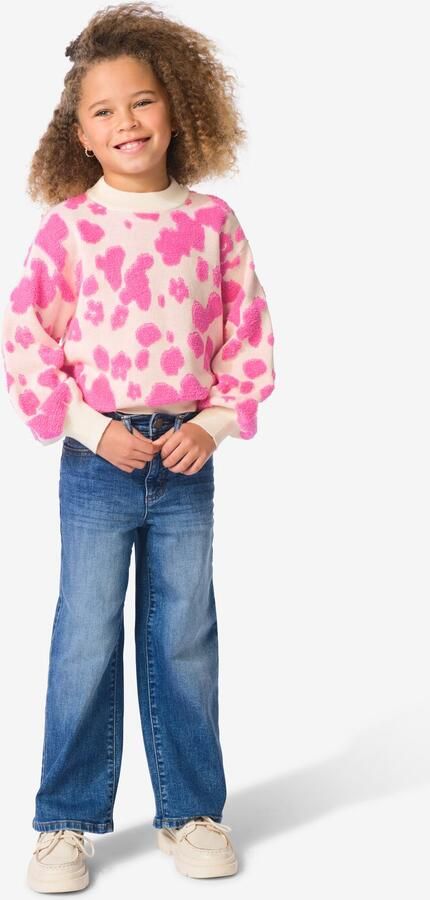 HEMA Kinderjeans Wijd Middenblauw (middenblauw)