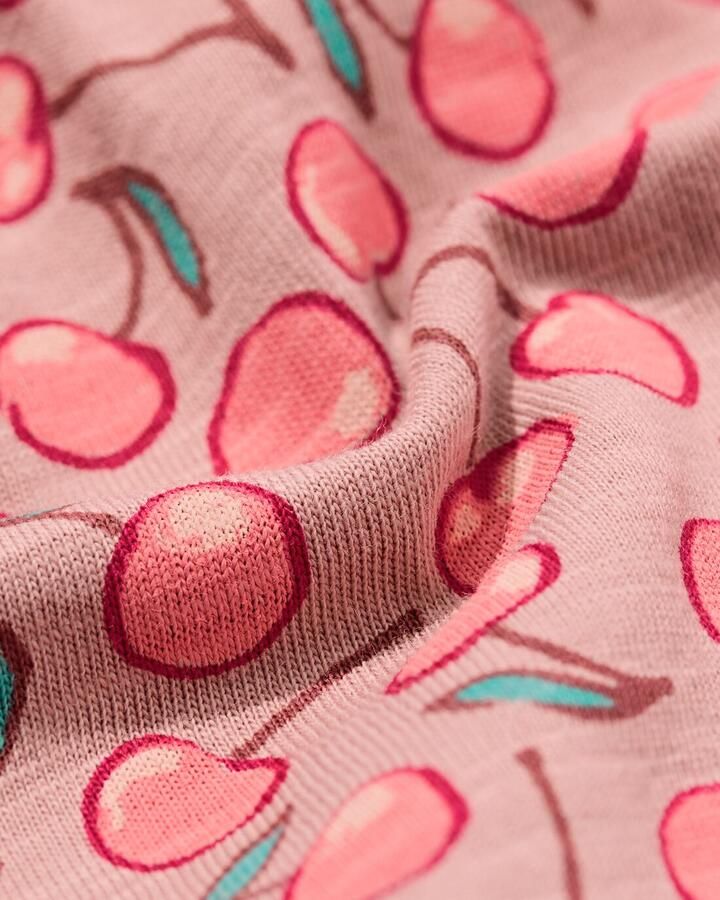 HEMA Kinderjurk A-lijn Jersey Fruitprint Ecru (ecru) - Foto 2