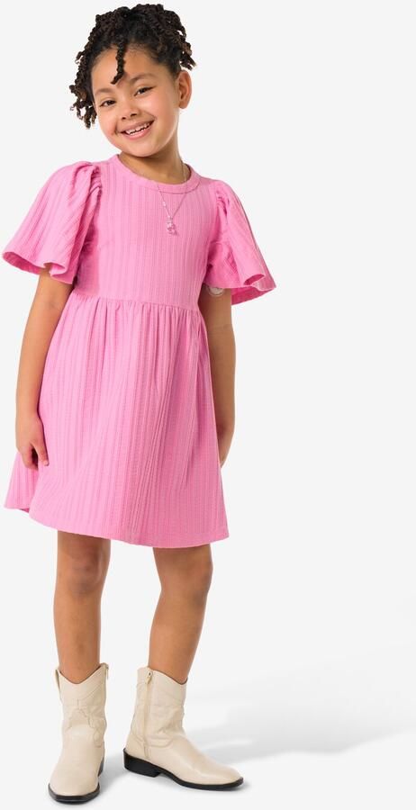 HEMA Kinderjurk A-lijn Rib Roze (roze)