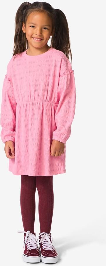 HEMA Kinderjurk A-lijn Rib Roze (roze)