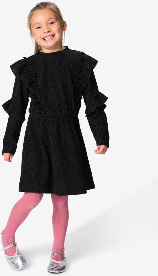 HEMA Kinderjurk Regular Fit Jersey Zwart