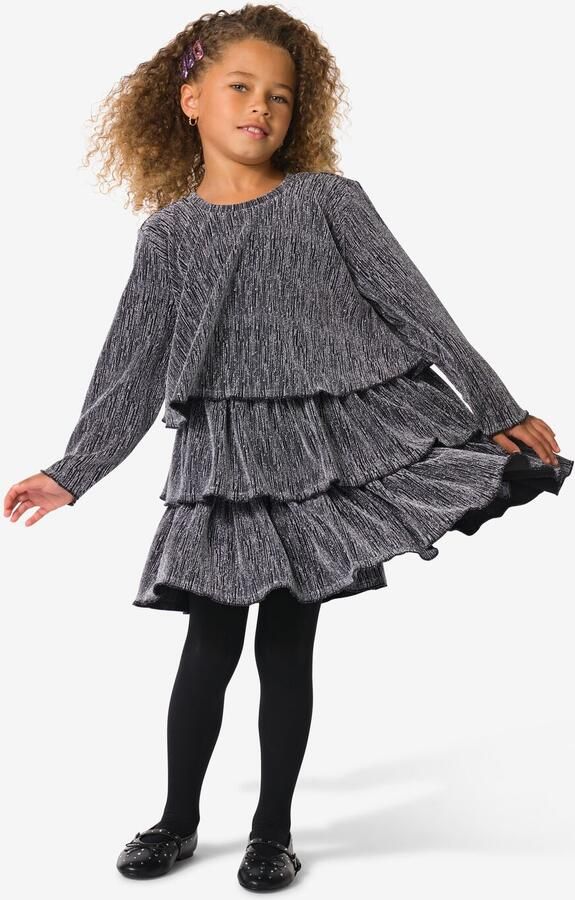 HEMA Kinderjurk Ruffle Zwart (zwart) - Foto 2