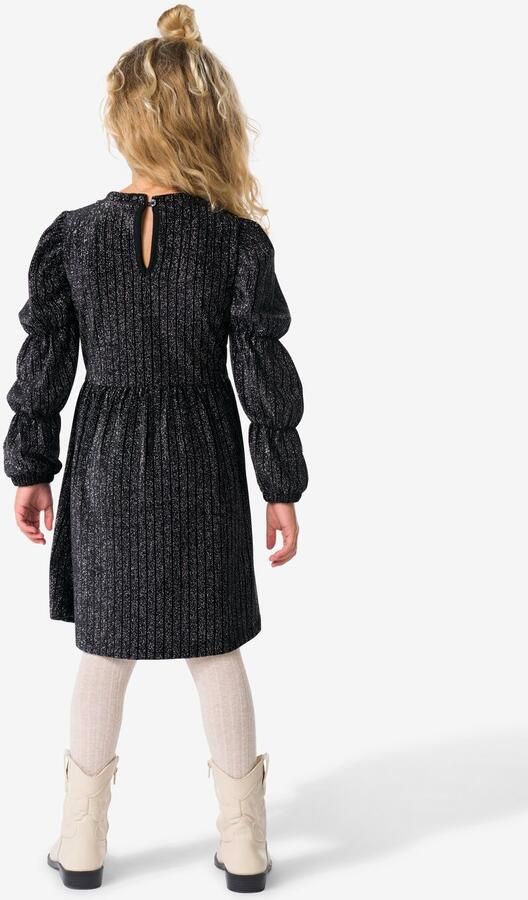 HEMA Kinderjurk Velvet Zwart (zwart)