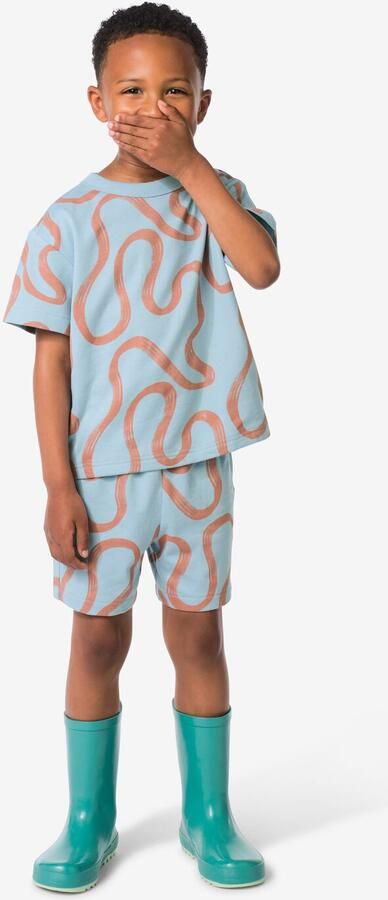 HEMA Kinderkledingset Abstract Blauw (blauw)
