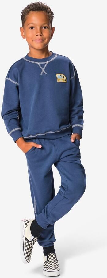 HEMA Kinderkledingset Regular Fit Sweat Blauw