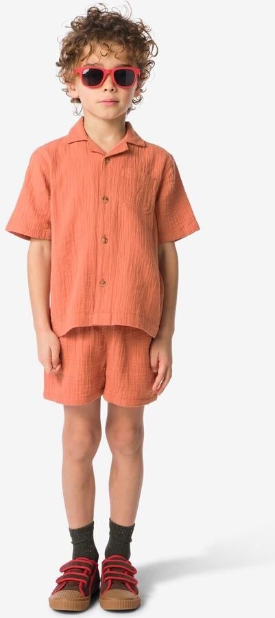 HEMA Kinderkledingset Shirt En Short Regular Fit Lichtbruin (lichtbruin)