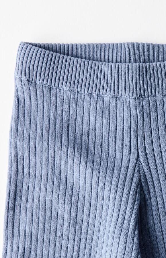 HEMA Kinderlegging Bootcut Rib Blauw - Foto 2