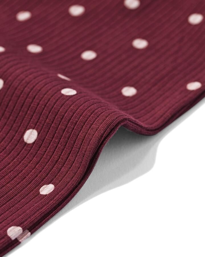 HEMA Kinderlegging Bootcut Rib Stippen Bordeauxrood - Foto 2