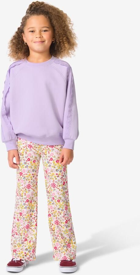 HEMA Kinderlegging Flared Bloemen Ecru (ecru)