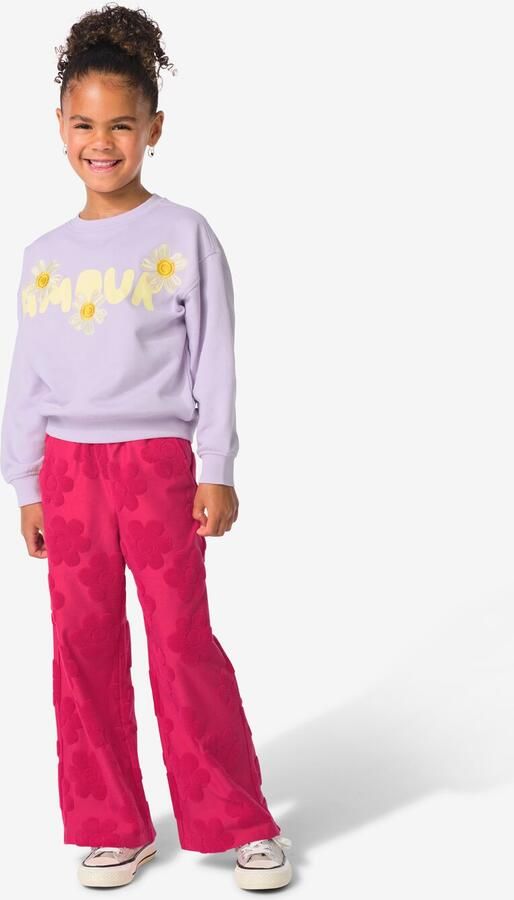 HEMA Kinderlegging Wijd Badstof Bloemen Roze (roze) - Foto 2