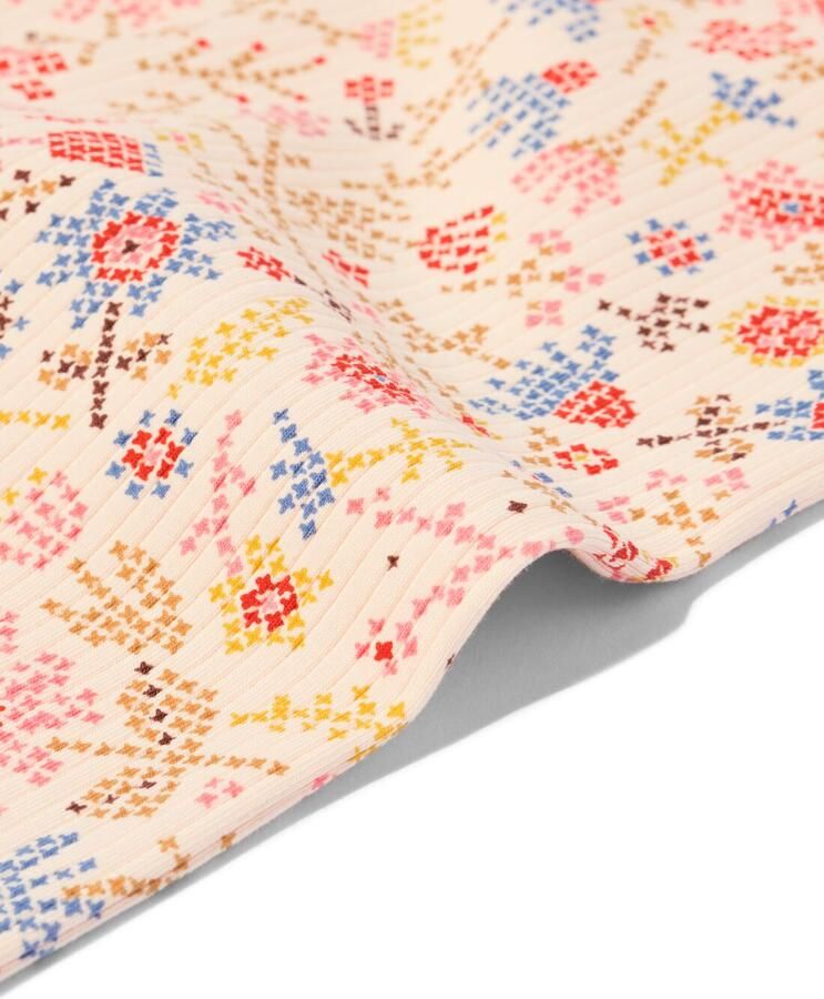 HEMA Kinderleggings Aansluitend Rib Bloemen 2 Stuks Bordeauxrood (bordeauxrood) - Foto 2