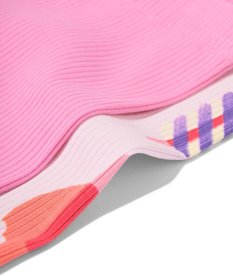 HEMA Kinderleggings Kort Aansluitend Rib 2 Stuks Roze (roze) - Foto 2