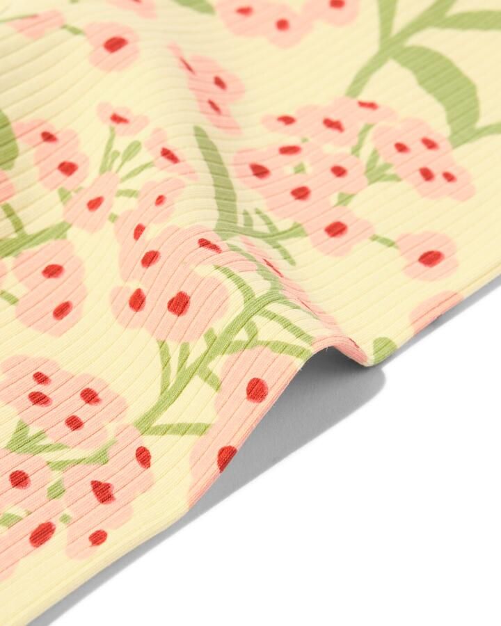 HEMA Kinderleggings Regular Fit Rib Bloemen 2 Stuks Lichtroze (lichtroze) - Foto 2