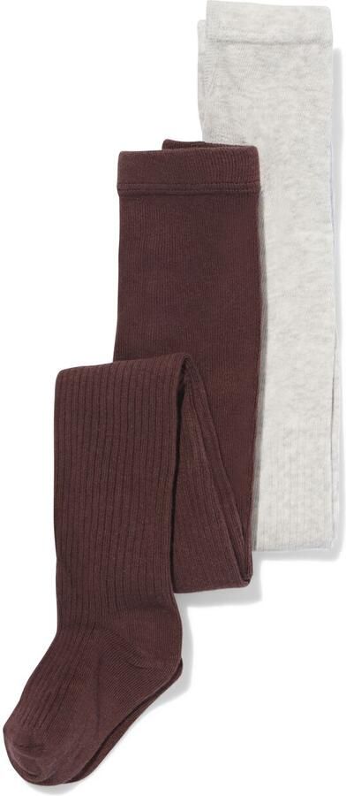 HEMA Kindermaillot Rib 2 Stuks Donkerbruin (donkerbruin)