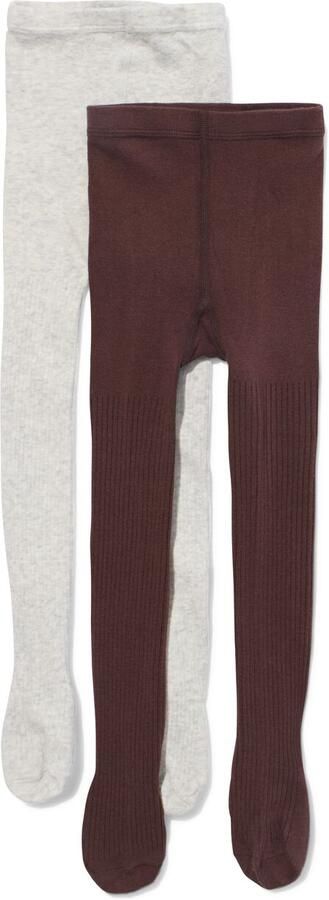 HEMA Kindermaillot Rib 2 Stuks Donkerbruin (donkerbruin) - Foto 2