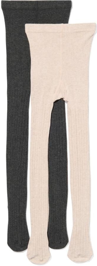 HEMA Kindermaillots Rib 2 Stuks Beige - Foto 2