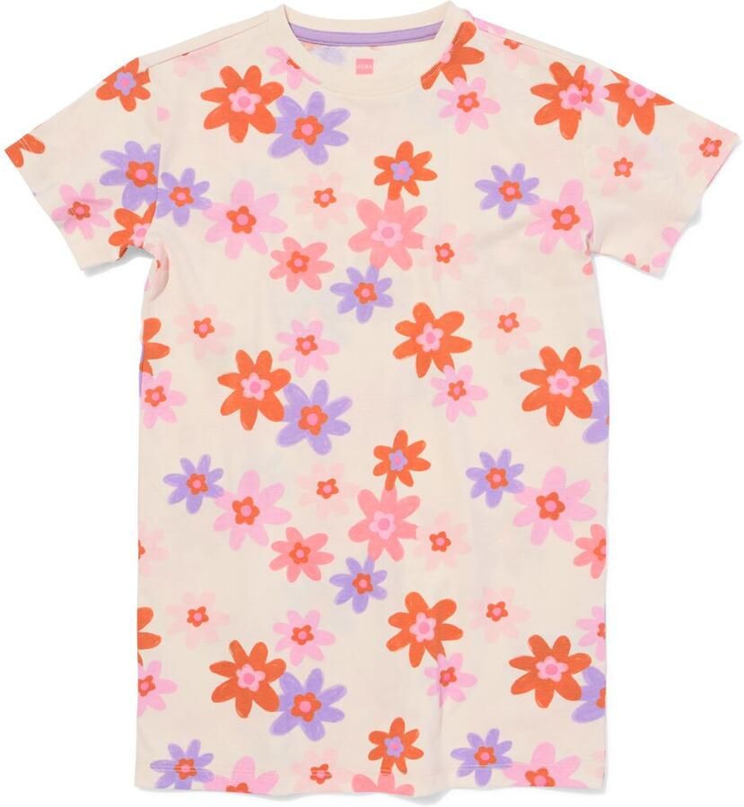 HEMA Kindernachthemd Bloemen Gebroken Wit (gebroken wit)