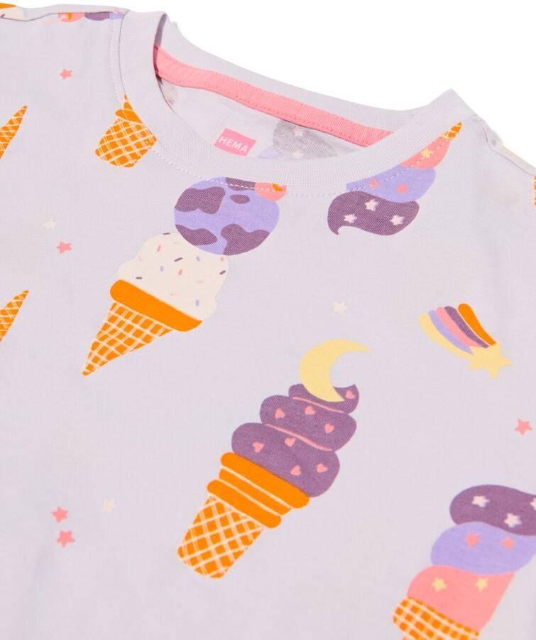 HEMA Kindernachthemd Ijsjes Met Poppenpyjama Paars (paars) - Foto 2