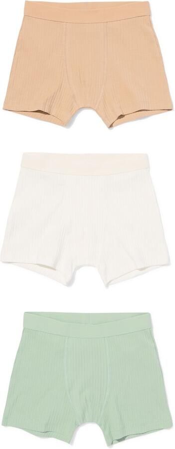 HEMA Kinderonderbroek Rib 3 Stuks Groen (groen)
