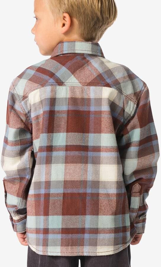 HEMA Kinderoverhemd Flanel Ruiten Bruin (bruin)