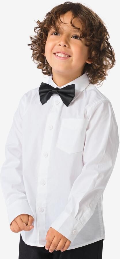 HEMA Kinderoverhemd Met Strik Wit (wit) - Foto 2