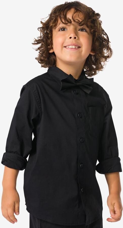 HEMA Kinderoverhemd Met Strik Zwart (zwart) - Foto 2