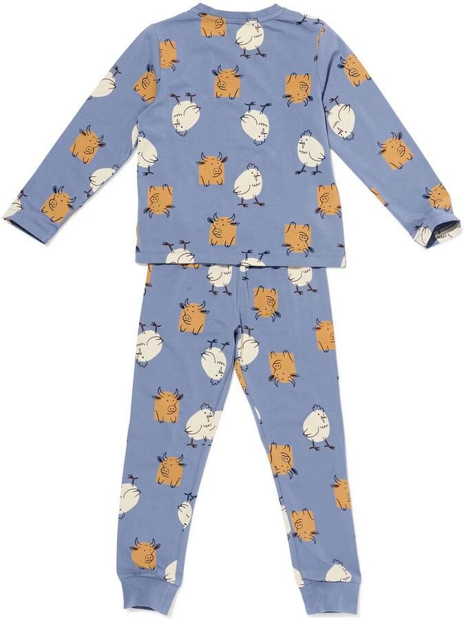 HEMA Kinderpyjama Dieren Blauw (blauw) - Foto 2