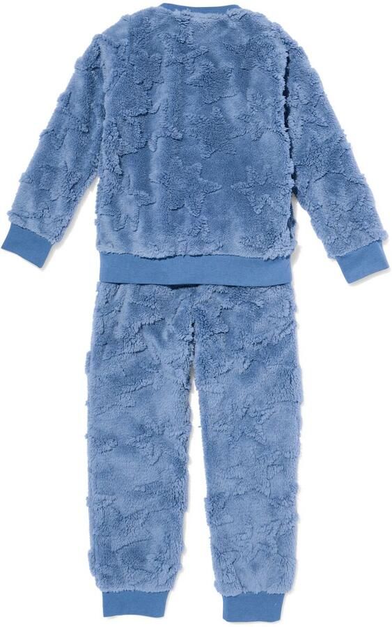 HEMA Kinderpyjama Fleece Sterren Blauw - Foto 2
