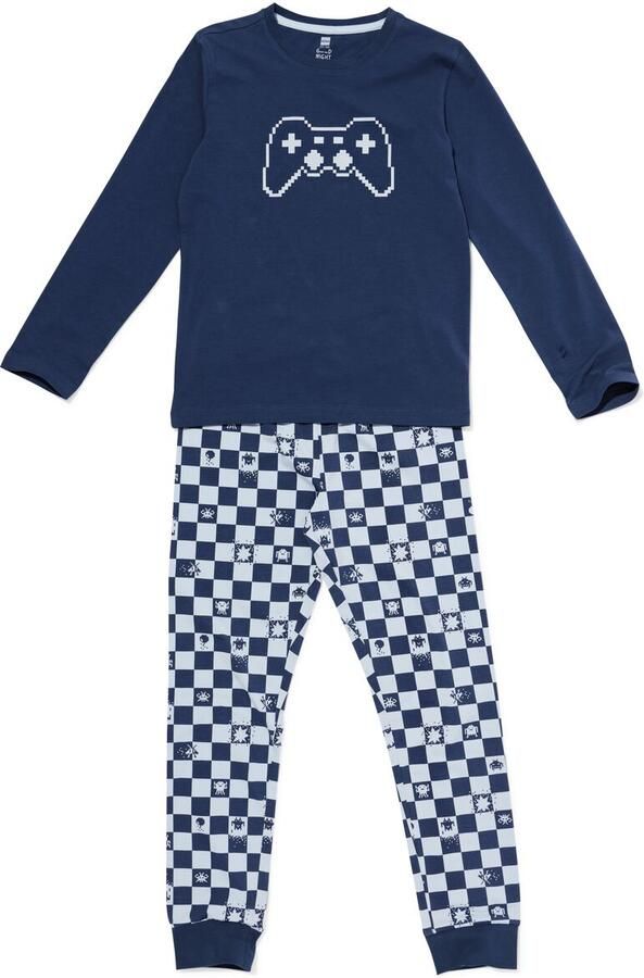 HEMA Kinderpyjama Gaming Donkerblauw (donkerblauw)
