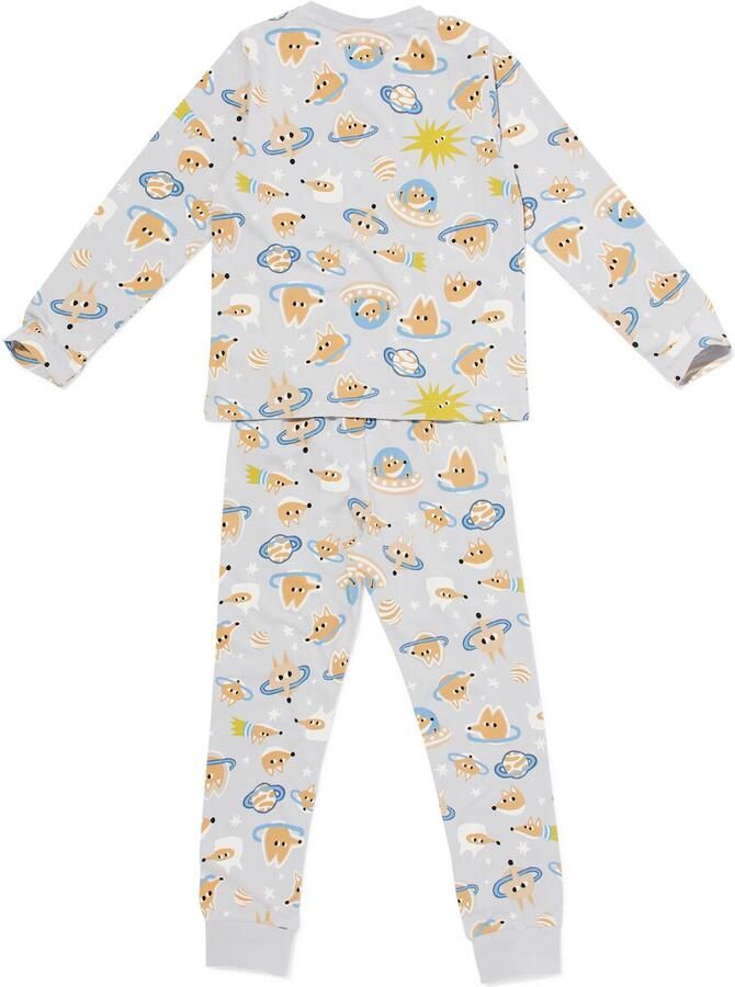 HEMA Kinderpyjama Ruimte Lichtgrijs (lichtgrijs) - Foto 2