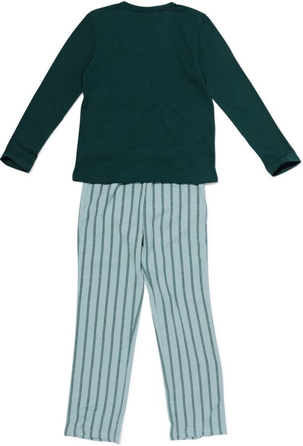 HEMA Kinderpyjama Strepen Groen (groen)