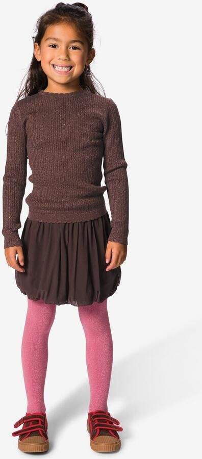 HEMA Kinderrok A-lijn Tule Chocoladebruin