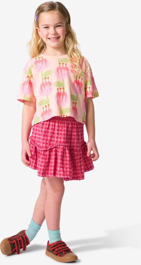 HEMA Kinderrok Geborduurd Roze (roze)