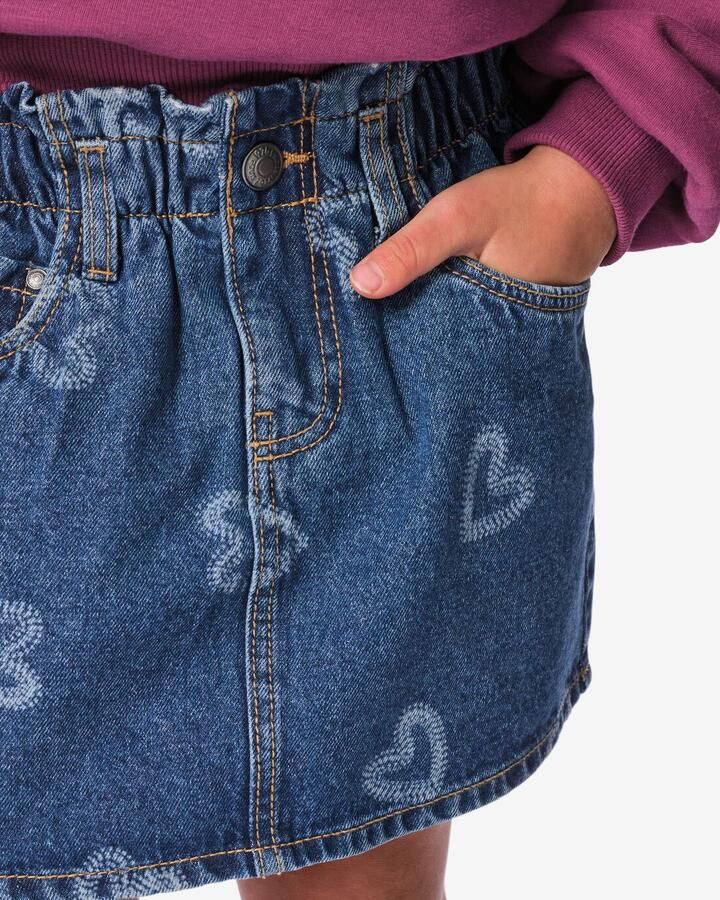 HEMA Kinderrok Regular Fit Hartjes Denim - Foto 2