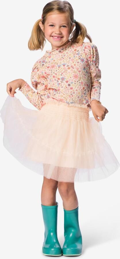 HEMA Kinderrok Wijd Mesh Lichtroze (lichtroze)