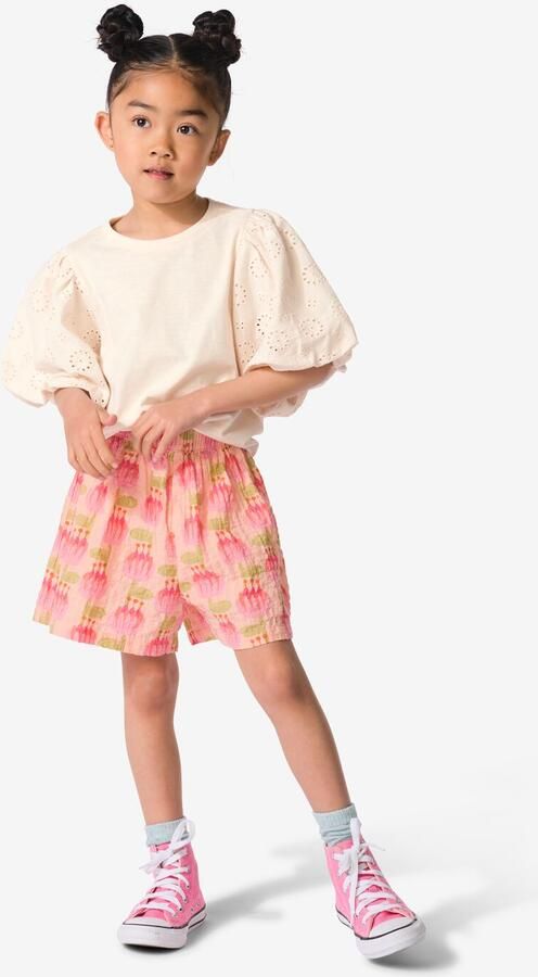HEMA Kindershort Comfy Fit Jersey Taartjes Lichtroze (lichtroze)