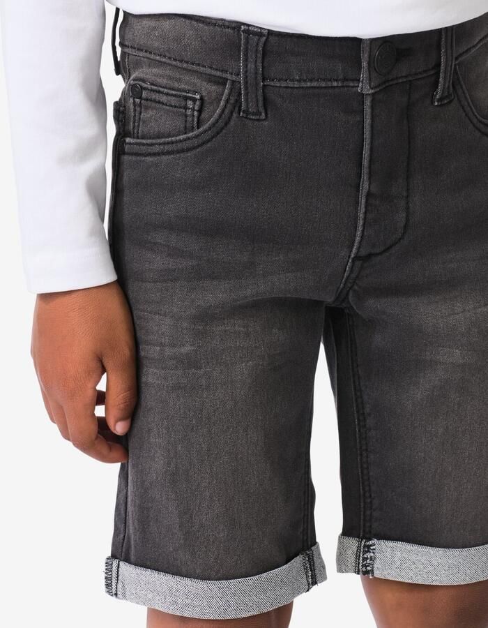 HEMA Kindershort Jogdenim Zwart (zwart)