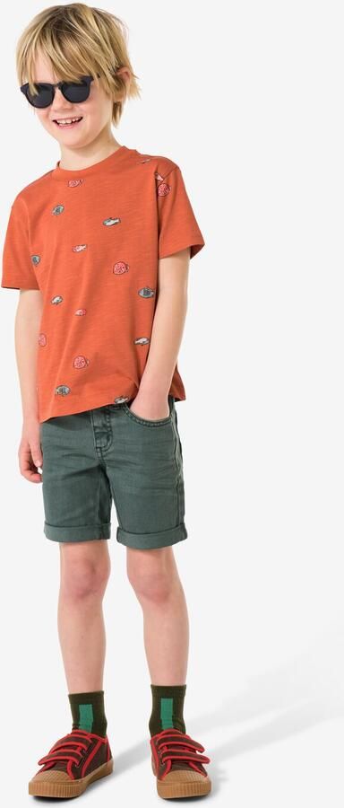 HEMA Kindershort Regular Fit Donkergroen (donkergroen)