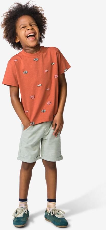 HEMA Kindershort Regular Fit Groen (groen)
