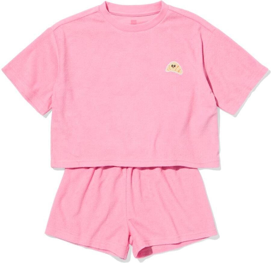 HEMA Kindershortama Badstof Croissant Roze (roze) - Foto 2