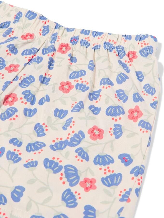 HEMA Kindershortama Bloemen Gebroken Wit (gebroken wit)
