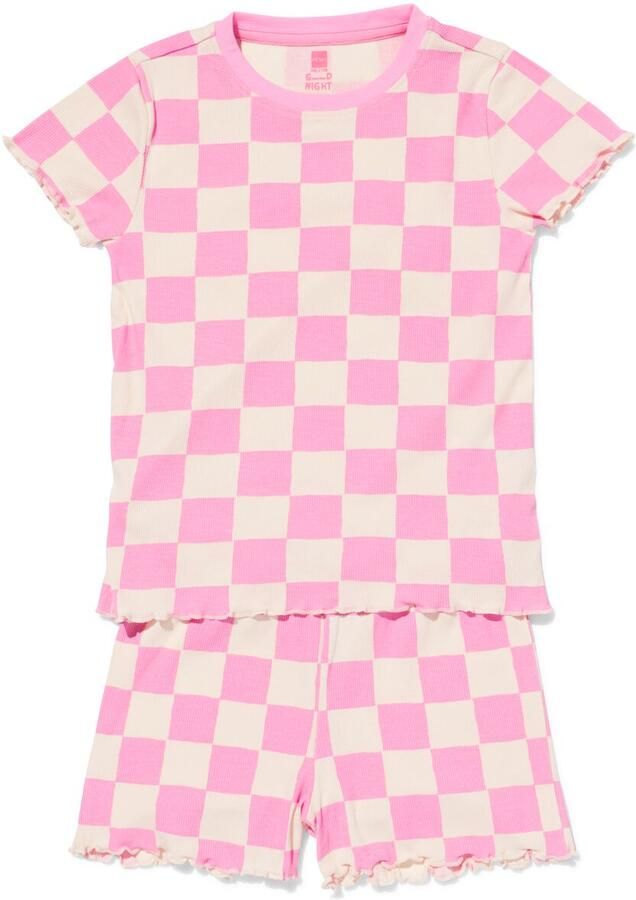 HEMA Kindershortama Rib Ruiten Roze (roze) - Foto 2