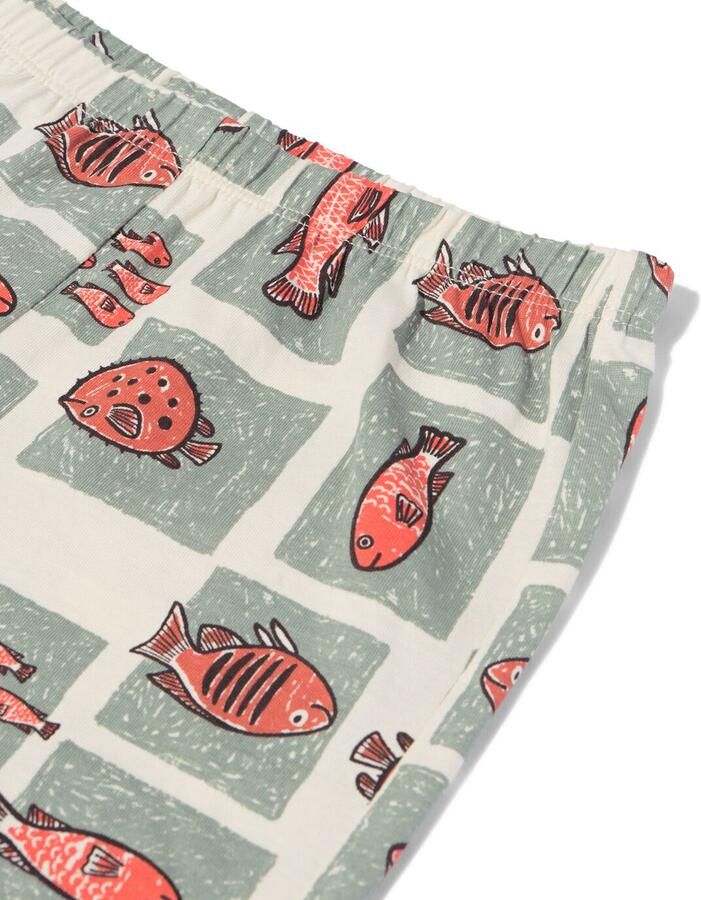 HEMA Kindershortama Vissen Gebroken Wit (gebroken wit)
