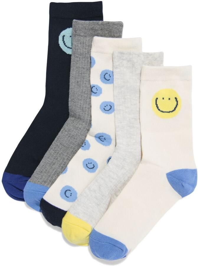 HEMA Kindersokken Gezichtjes 5 Paar Beige (beige)